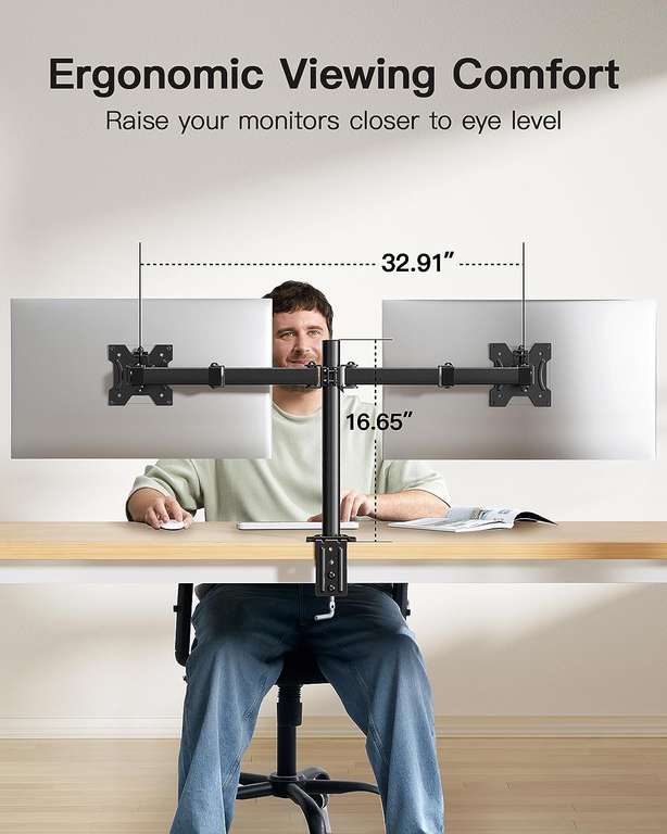 HUANUO Dubbele Monitorstandaard 13-27 inch