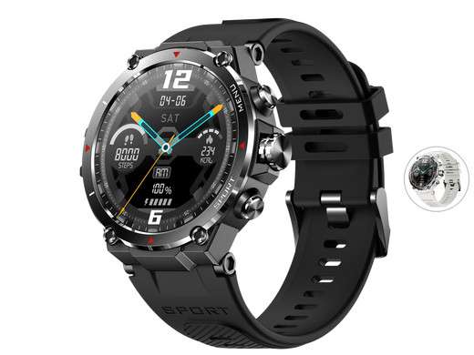 Veho Kuzo F1-S Sport Smartwatch - zwart | wit