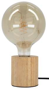 LED lamp met houten houder