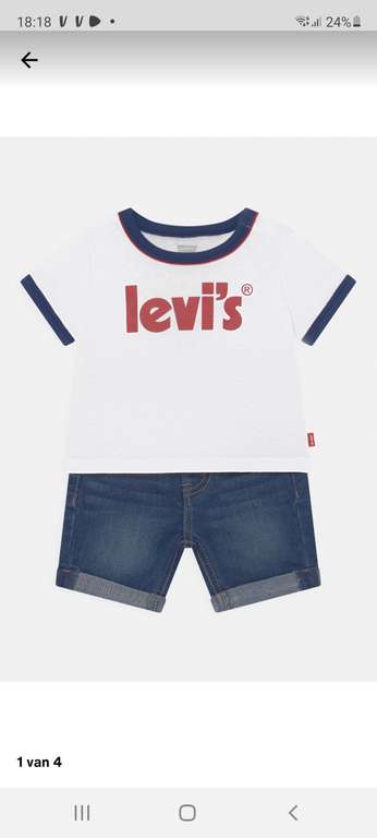 Levi's setje t-shirt&short (kind)