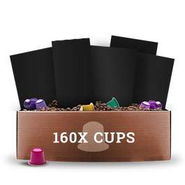 Mysterybox met 160 Koffiecups in 6 smaken (17,8 cent per cup)