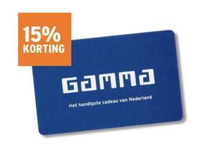 15% korting op Gamma cadeaupas @Ing puntenwinkel