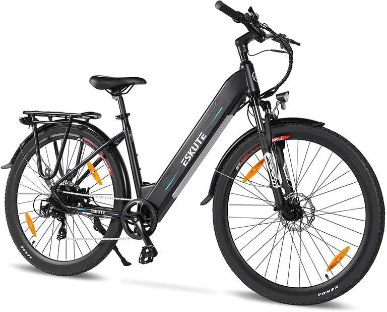 Eskute E-bike met achterwielmotor | 7 shimano versnellingen | 522wh Samsung accu | LCD Display