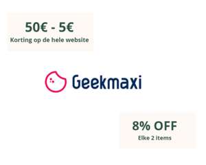 8% korting op het hele assortiment - bij aankoop van 2 producten @ Geekmaxi