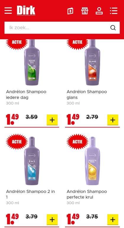 (Dirk) Andrelon Shampoo of conditioner 300ml