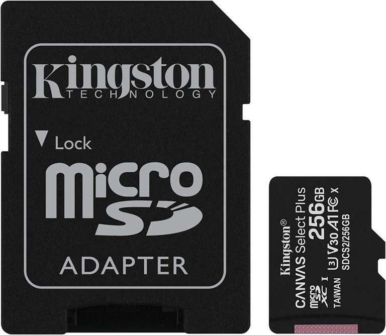 Kingston Canvas Select Plus MicroSD-kaart, SDCS2/256GB