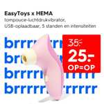 Easytoys x HEMA luchtdrukvibrator "tompouce" van €35 voor €25 @ HEMA