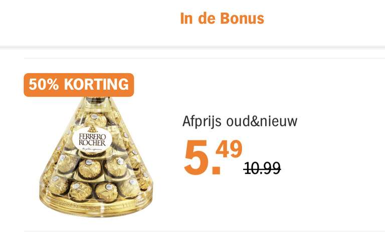 Ferrero Rocher 50% korting
