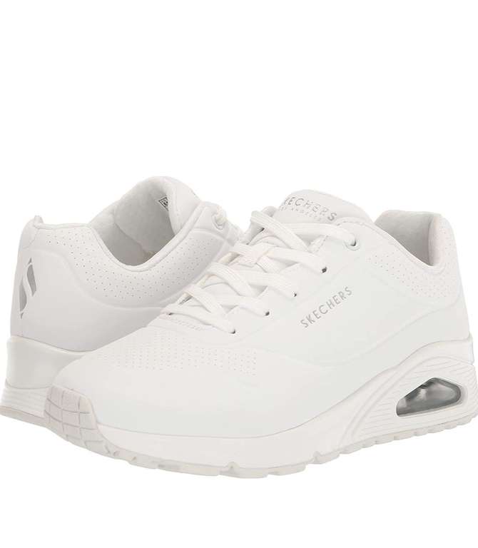 Sketchers stand on Air Dames sneakers