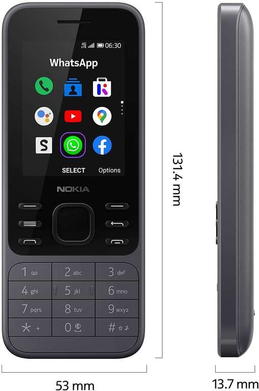 Nokia 6300 4G Grijs