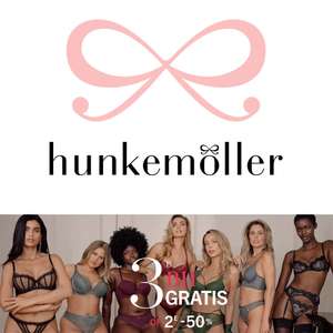 Hunkemöller: 3e BH gratis (of 2e halve prijs)