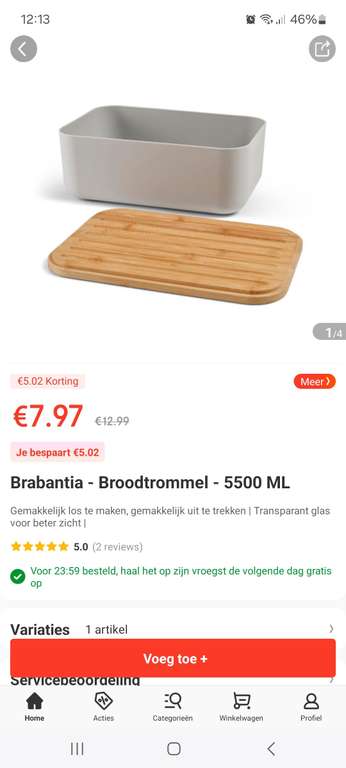 Brabantia producten met korting