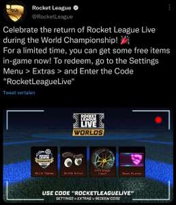 Gratis in-game items Rocket League