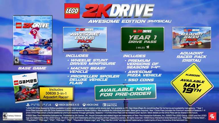 Lego 2K Drive Awesome Edition voor de PS4 - Inclusief 1 jaar alle DLC's @ Proshop