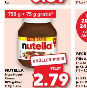 [Grensdeal] Nutella 750g + 75g