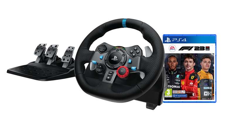 Logitech G29 Driving Force Racestuur + F1 23 voor PS5 (ook voor PS4, Xbox Series X en Xbox One)