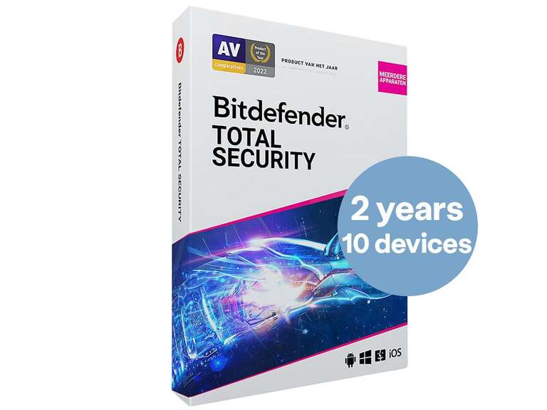 Voucher Bitdefender Total Security 2023 | 2 Jaar | 10 Apparaten