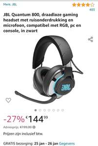 JBL Quantum 800 over ear gaming headset - amazon.nl