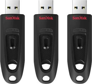 Sandisk Ultra USB 3.0 Flash Drive 64GB Zwart (Triple pack)