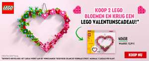 Koop 2 Lego bloemen en krijg een Lego valentijnscadeau