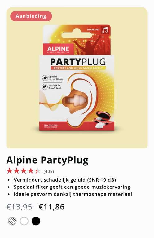 [15% korting] Alpine PartyPlugs