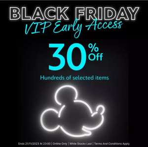 Disney Shop 30% Early Access Black Friday (Link in mail, va. 22-11 voor iedereen beschikbaar!)