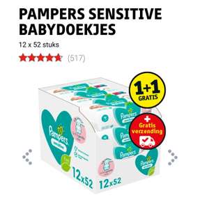 Pampers wipes sensitive 1+1 gratis
