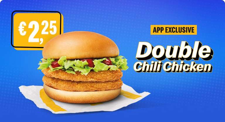 Double Chili Chicken in de McDonald's app
