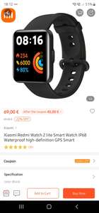 Xiaomi Redmi Watch 2 lite zwart