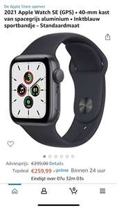 Apple Watch SE (GPS) • 40‐mm zwart & zilver