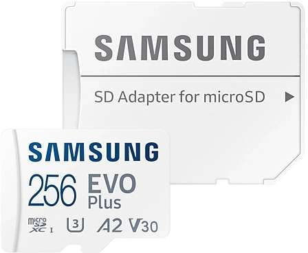 Samsung EVO Plus 256GB microSDXC Geheugenkaart + SD Adapter