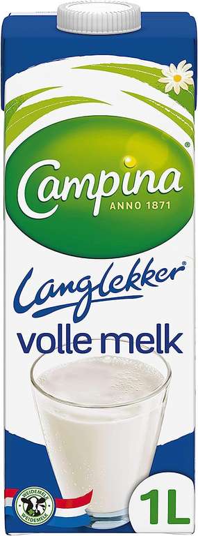 12 pakken 1L lang houdbare Campina volle melk