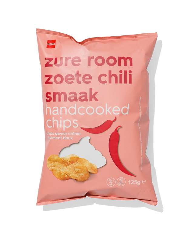 2 HEMA zakken hand cooked chips (2 * 125 gram) voor €2,50