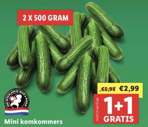 Kilo snack komkommers (50% korting) @Lidl