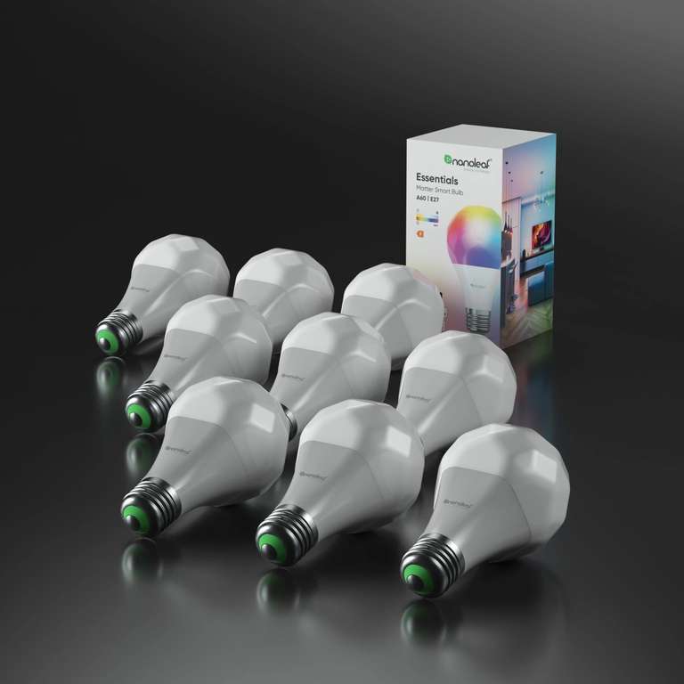 Nanoleaf Essentials E27 Smart lightbulb – 9 pack