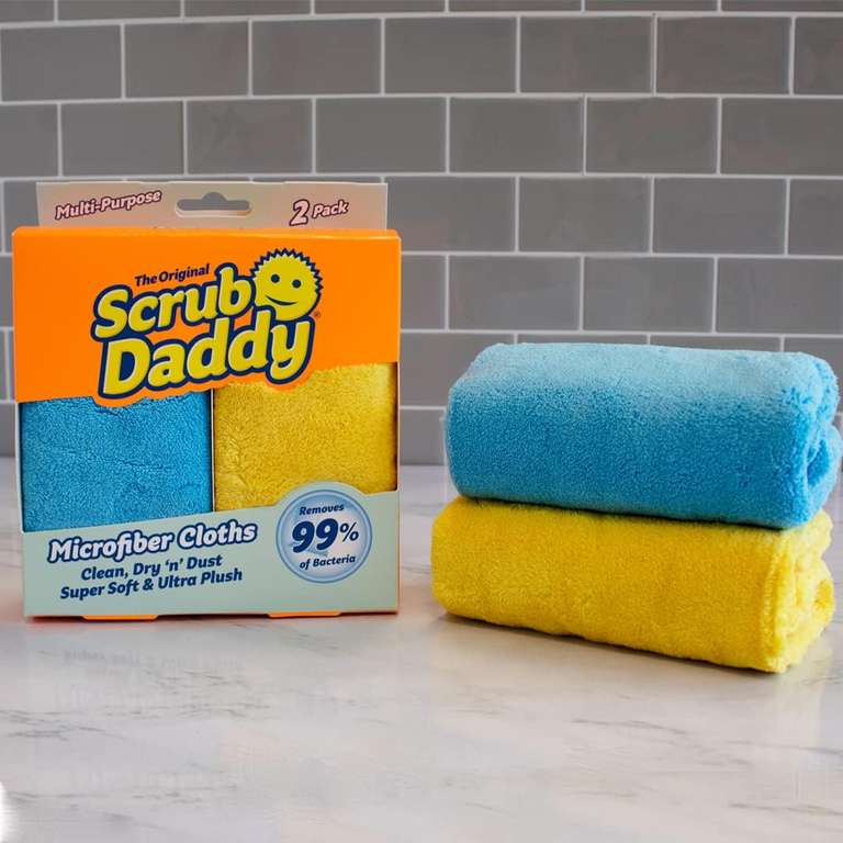 Scrub Daddy set van 2 microvezeldoeken (nwe klanten: 2 x set voor €2,98)