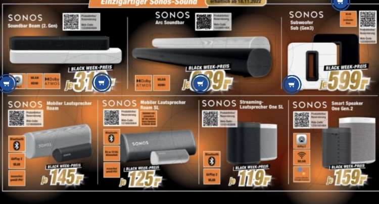 [Grensdeal] Sonos Arc €689/ One €119/ Syb gen 3 €599