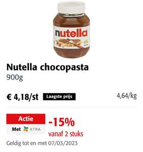 [GRENSDEAL COLRUYT BELGIË] Nutella (vanaf 2 stuks) €4 per kg