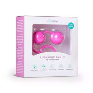 Roze Love balls met verticale ribbels voor €3 (waren €19,99) @ Easytoys