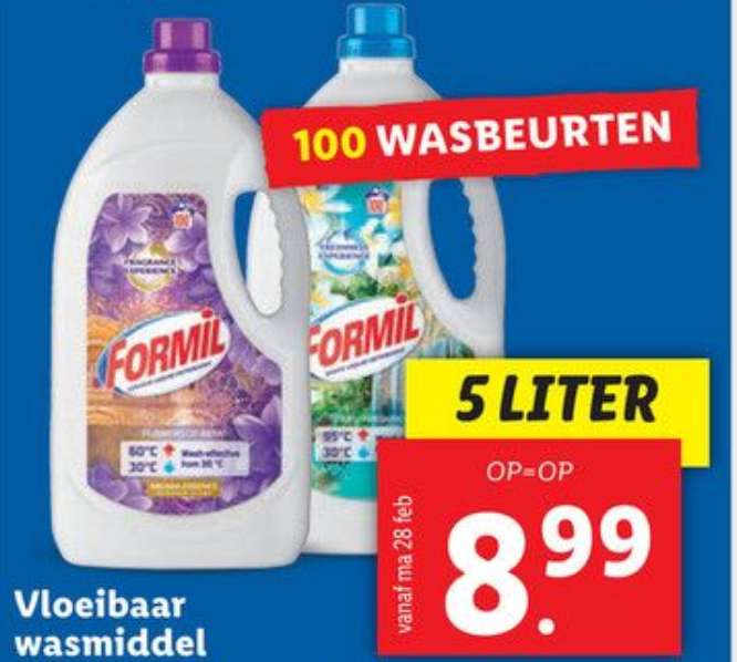 5 liter vloeibare wasmiddel voor maar €8,99 {Lidl}