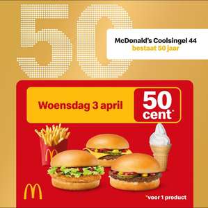 [Rotterdam Coolsingel] Eén McDonald's product voor 50 cent (3 april)