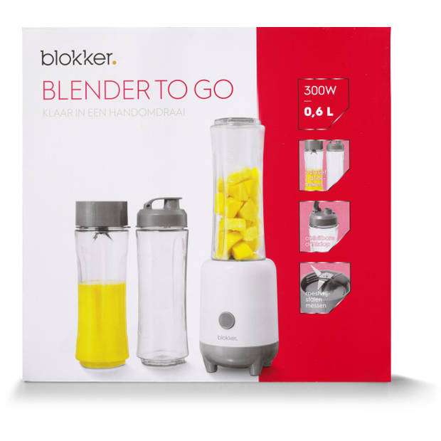 Blokker BL-13301 Blender To-Go 0,6L voor €14,99 @ Blokker