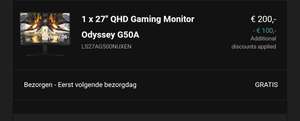 Samsung 27" G50A QHD 165hz IPS gaming monitor voor €200, laagste ooit was €300