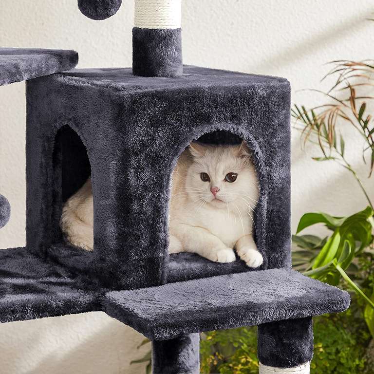 Songmics FEANDREA kattenkrabpaal 143cm hoog rookgrijs voor €50,49 @ Amazon NL