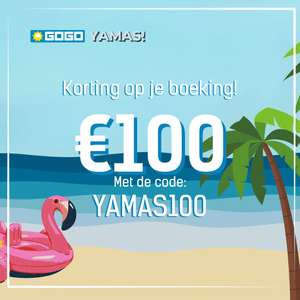 GOGO: €100 korting op boeking - aankomst t/m 31-08-24