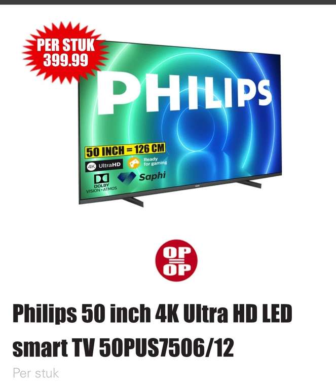 Philips 50 inch 4k Ultra HD LED smart TV