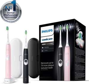 Philips Sonicare ProtectiveClean 4300 HX6800/35 - Elektrische tandenborstel - Roze & Zwart comboset van 102,99 voor 89,99