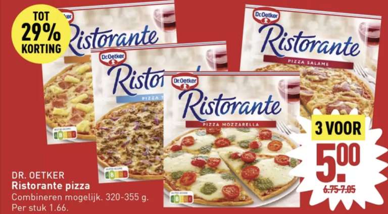Dr. Oetker Ristorante pizza's 3 voor €5