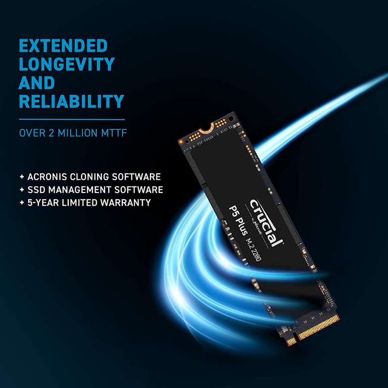 Crucial P5 Plus 2 TB SSD PCIe 4.0 x4, NVMe, M.2 2280 (Prime)