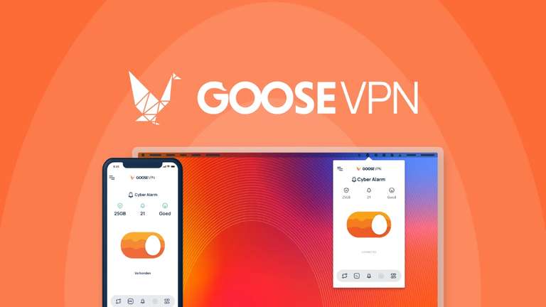 Goose VPN Lifetime Deal $19 incl. 2 maanden niet goed geld terug garantie (Nederlands VPN bedrijf, eenmalige betaling)